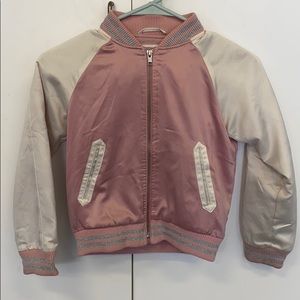 GAP KIDS SATIN PINK BOMBER JACKET Size small